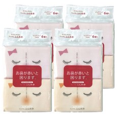 日本DAIREI 紅鼻掰掰超柔保濕面紙, 高保濕成分, 敏弱肌適用, 6包, 4袋