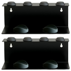 小麥購物 浴室吹風機收納架 L302, 黑色, 2個