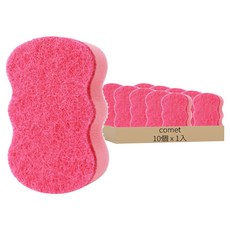comet 雙面海綿菜瓜布 粉色, 1入, 10個