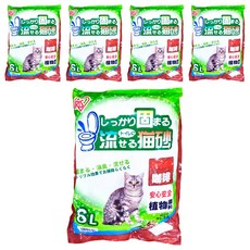 IRIS OHYAMA 愛麗思歐雅瑪 豆腐猫砂, 6L, 5包, IR-BC-C60, 咖啡味
