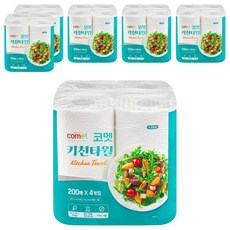 comet 廚房紙巾 200張, 6包, 4捲