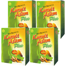 SIDOMUNCUL KUNYIT ASAM PLUS +Honey 薑黃酸粉, 25g, 5包, 4盒