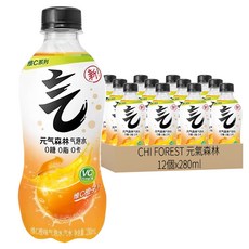 CHI FOREST 元氣森林 柳橙風味氣泡水, 280ml, 12個