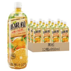 黑松 纖果粒柳橙汁, 950ml, 12瓶