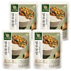 CJ bibigo 嫩蘿蔔葉大醬豬肉拌飯醬, 200g, 4包