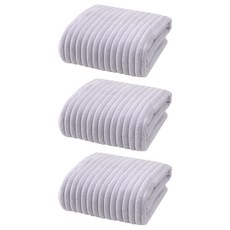 JOYFUL NAPKIN 悅棉 加厚加大親膚雲朵浴巾 313g 高密度珊瑚絨 140 x 70cm, 瑪瑙灰, 3條