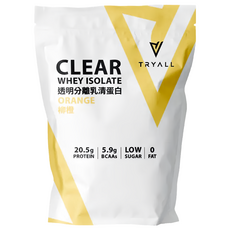 TRYALL 透明分離乳清 柳橙瑪格麗特, 1包, 500g
