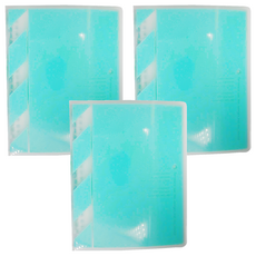 KyOKUTO A5 20孔半透明彩色資料夾, 粉藍色, 3本