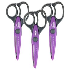 Tomato 花邊剪刀 鋸齒 TS-18004, 3支, 紫色