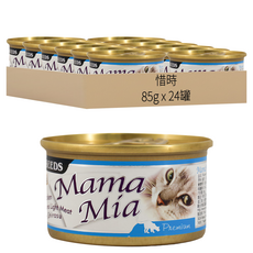 惜時 MamaMia 貓餐罐, 雞肉+鮪魚+吻仔魚, 85g, 24罐