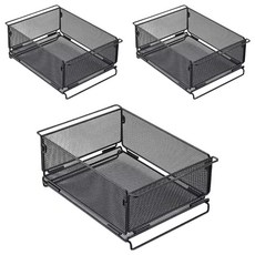 Campingmoon 柯曼 菱形編織面摺疊收納籃 36 x 24.8 x 15cm, 黑色, 3個