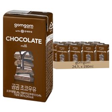 gomgom 巧克力牛奶, 190ml, 24入