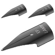 LAMY Safari 鋼筆相容筆尖 黑色, EF, 3個