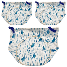 收納王妃 迪士尼收納系列 圓大, 藍色花草, 3個