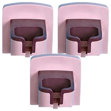 E.City 北歐風免釘打孔多功能吹風機架掛勾, 顏色隨機, 3個