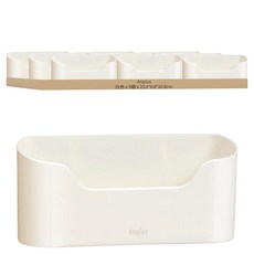 Anplus 黏貼式纖薄收納籃, 9個, 白色