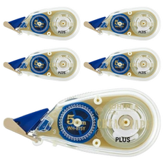 PLUS 普樂士 手帳修正帶WH-815Y, 完美修正, 操作簡單, 5.0mm寬 長度6M, 5個