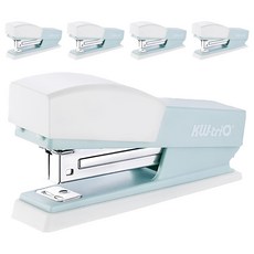 KW 3號訂書機55x6 站立式 辦公必備 簡約時尚 人體工學設計, 藍色, 5個