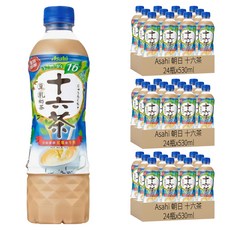 Asahi 朝日 十六茶零咖啡因豆乳奶茶, 530ml, 72瓶