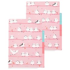 日本 MIDORI 3層資料夾 A5, 山雀, 2個