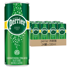 沛綠雅 氣泡天然礦泉水，綿密氣泡，富含礦物質，頂級原裝, 330ml, 24罐