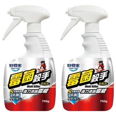 妙管家 霉菌殺手, 快速去除黴菌, 立體泡沫包覆, 5-10分鐘完成清潔, 添加獨特除霉成分, 750g, 2瓶