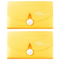 DaTaBanK 三田文具 迷你12層風琴夾 MI-12-27A, 黃色, 2個