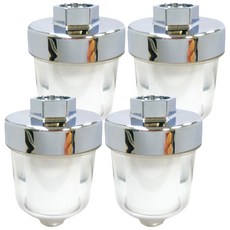 MOTELY 魔特萊 亞硫酸鈣高密度PP濾棉除氯濾芯沐浴器 有效期可用, 4個, 無味