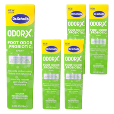 Dr. Scholl's 爽健 Odor-X 清新舒爽噴霧, 1入, 5個, 118ml