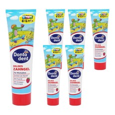 dm Dontodent 覆盆子兒童牙膏, 0-6歲適用, 100ml, 6條