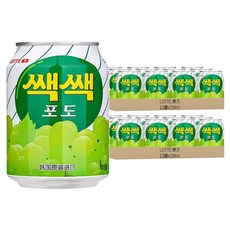 LOTTE 樂天 粒粒葡萄汁禮盒 韓國原裝進口 2.856公升, 238ml, 24罐