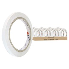 EMPIRE 雙面膠帶, 白色 半透明, 20個