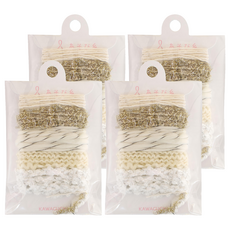 KAWAGUCHI 迷你編織器用線 多材質混搭 適用迷你編織器、流蘇製作, TK15-426, 4入