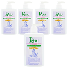 Reto 嬰幼兒燕麥膠體皮膚滋潤劑, 不油無香料綠色乳液+押頭包裝, 250ml, 5瓶