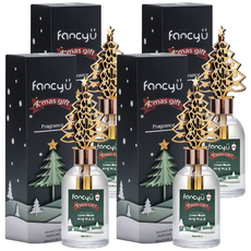 Fancy U 聖誕禮物香氛 室內擴香瓶 200ml, 亞麻麝香, 4件