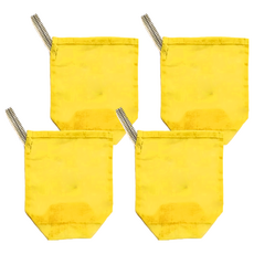 日本製 CAYA 純棉蚊帳布蔬菜袋 芥末黃, S(12x15cm), 1個, 4個