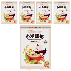 Chila 兒食樂 小米雞粥 香菇, 適合六個月以上寶寶食用, 100%原食材, 300g, 5盒