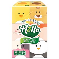 Hello Tissue 迷你雙層面紙, 6盒, 1組
