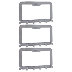 ecoco 意可可 免釘無痕門後掛勾 L型, 灰色, 3個