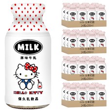 milk 台東初鹿 Hello Kitty原味牛乳, 96瓶, 200ml