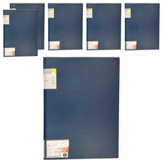 KING JIM KAKIKO 開放式資料夾 雙袋型 8647-NV 314 x 236 x 3mm, 海軍藍, 6個