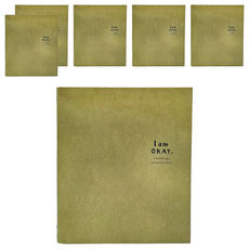 I am okay 3孔精裝孔夾, 綠色, 6本