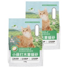 ECO Clean 小蘇打木薯貓砂, 2個, 2.5kg, 植物芬多精