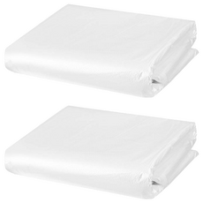 透明/白色加厚垃圾袋 平口 100 x 80cm 50張 60L 家用清潔, 2捲