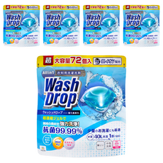 DoDoME All in 1 洗衣球 72顆 銀離子 超濃縮凝膠 適用於40L水量, 5袋