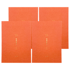 conifer 綠的事務 A4習字計畫 習慣寫字 田字格, 珊瑚色, 4本