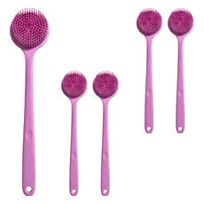 新升級好好握洗澡刷背刷 輕量款, 矽膠+尼龍材質, 粉紅佳人, 1支, 5支