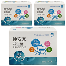 JOIN HOME 仲安家 益生菌, 2g, 60包, 3盒