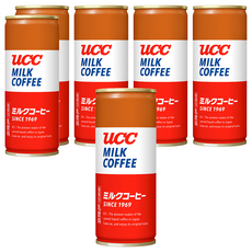 ucc MILK咖啡罐, 250ml, 1入, 6罐