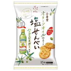 金吾堂香蒜味鹽仙貝 15枚, 75g, 1袋